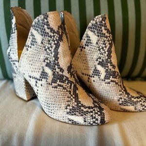 Steve Madden Rookie Snakeskin Ankle Boots